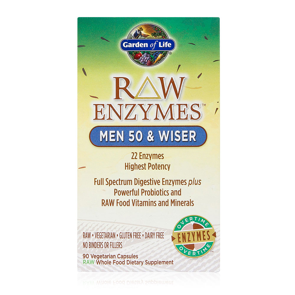 Garden of Life - RAW Enzymes Men 50 Wiser 90 count     TEMPORARILY UNAVAILABLE