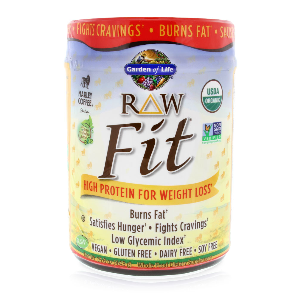 Garden of Life - RAW Fit Protein Powder Marley Coffee 451grams