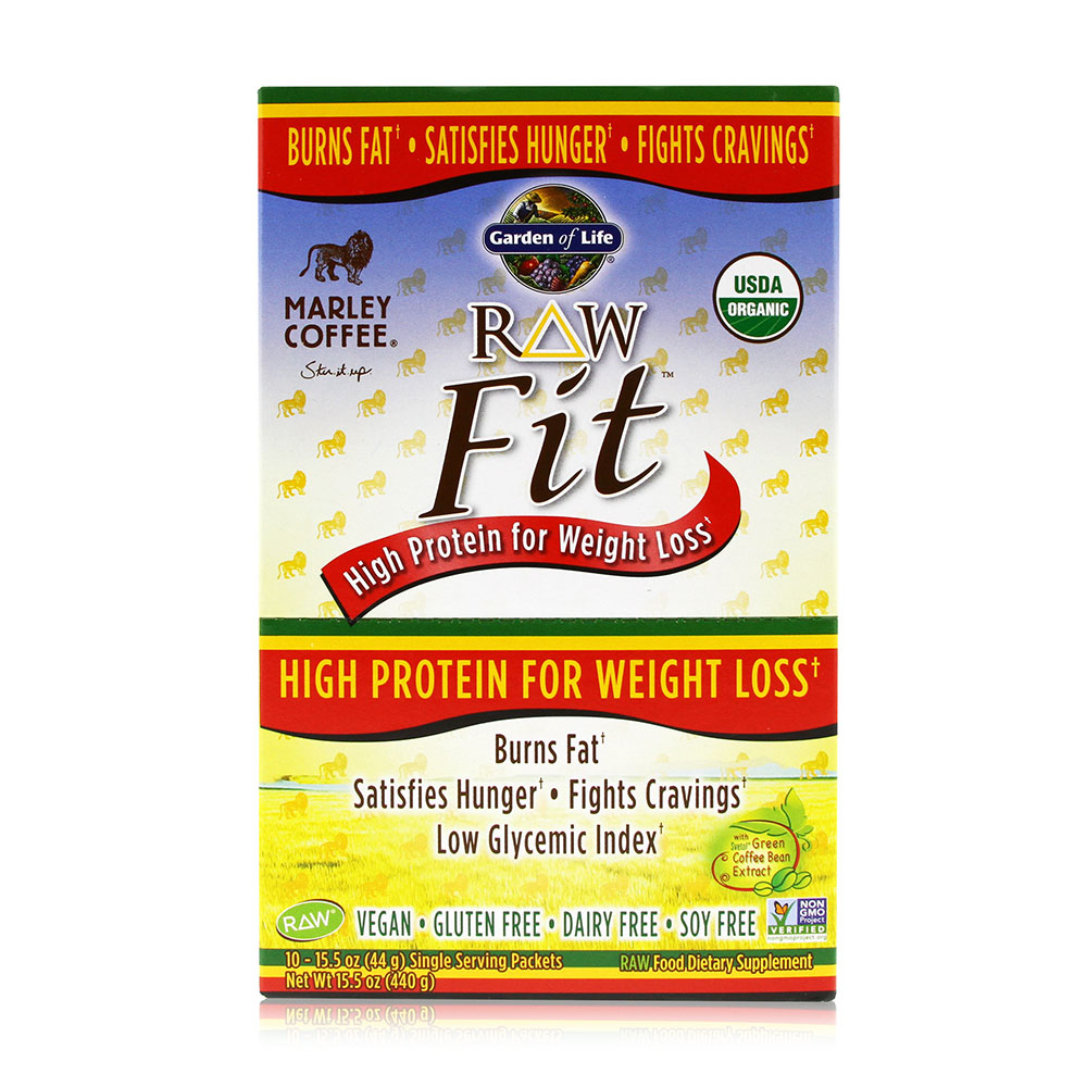 Garden of Life - Raw Fit Protein Powder Marley Coffee 1 tray 10 packets