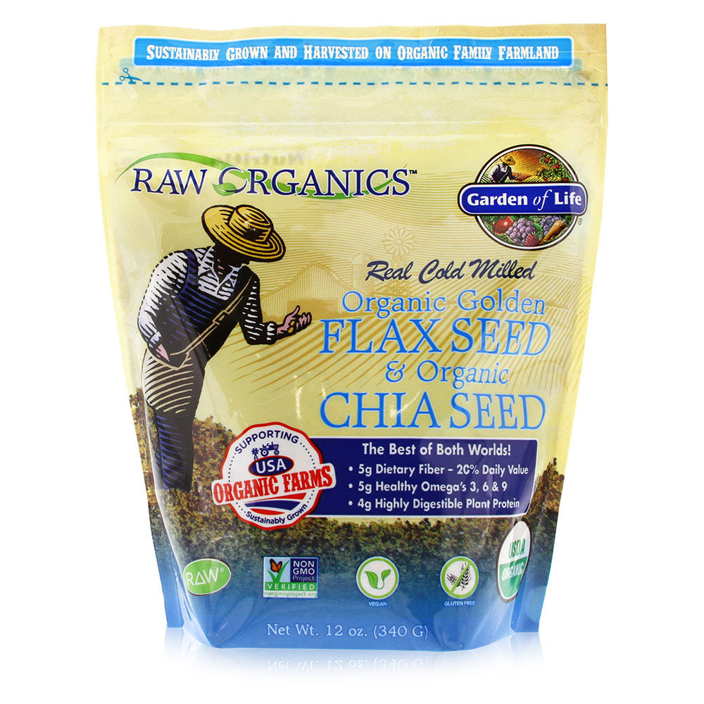 Garden of Life - RAW Organics Flax Meal and Chia Seeds 12 oz. 1 pouch