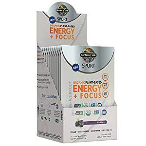 Garden of Life - Sport Organic PreWorkout Energy plus Focus Blackberry 12 Packets