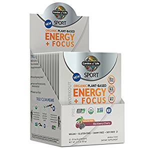 Garden of Life - Sport Organic PreWorkout Energy plus Focus Sugar Free Blackberry Cherry 12 Packets