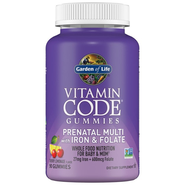 Garden of Life - Vitamin Code Prenatal with Iron & Folic Acid Gummies 90 Gummies