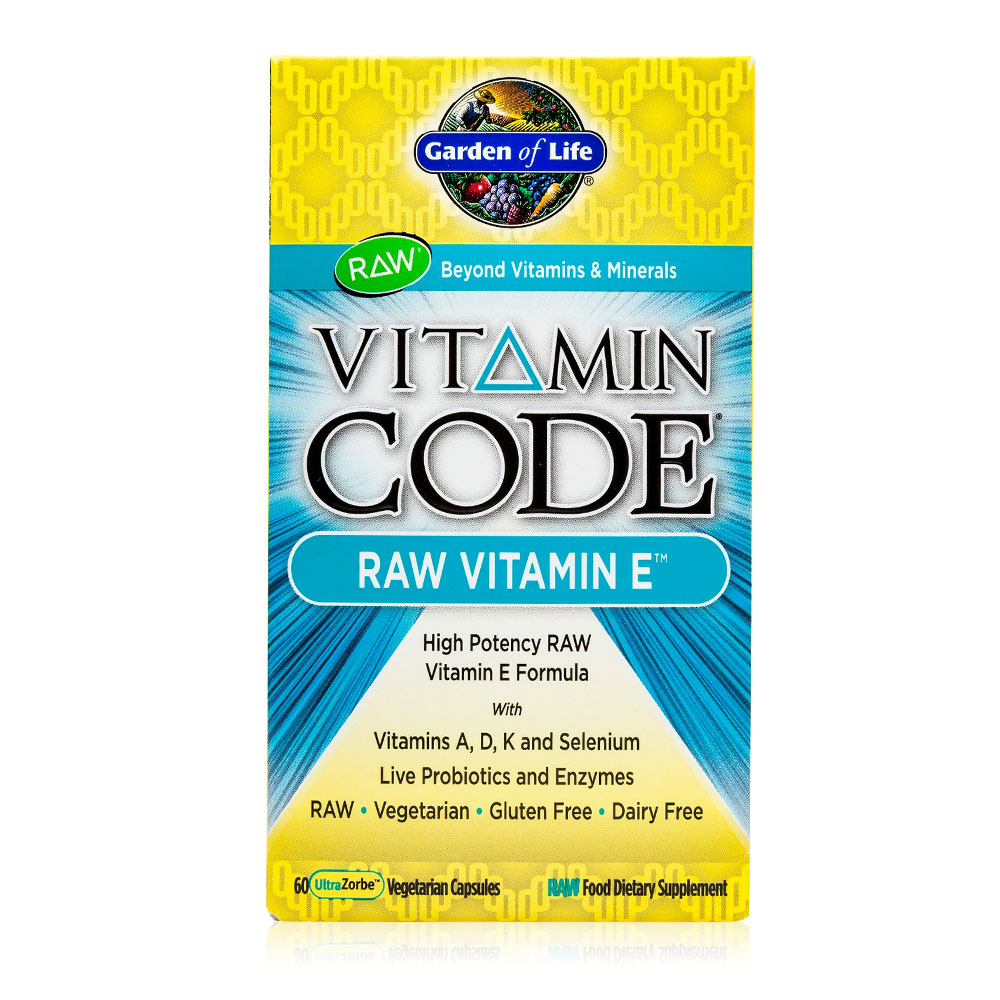 Garden of Life - Vitamin Code Raw Vitamin E 60 Capsules TEMPORARILY UNAVAILABLE