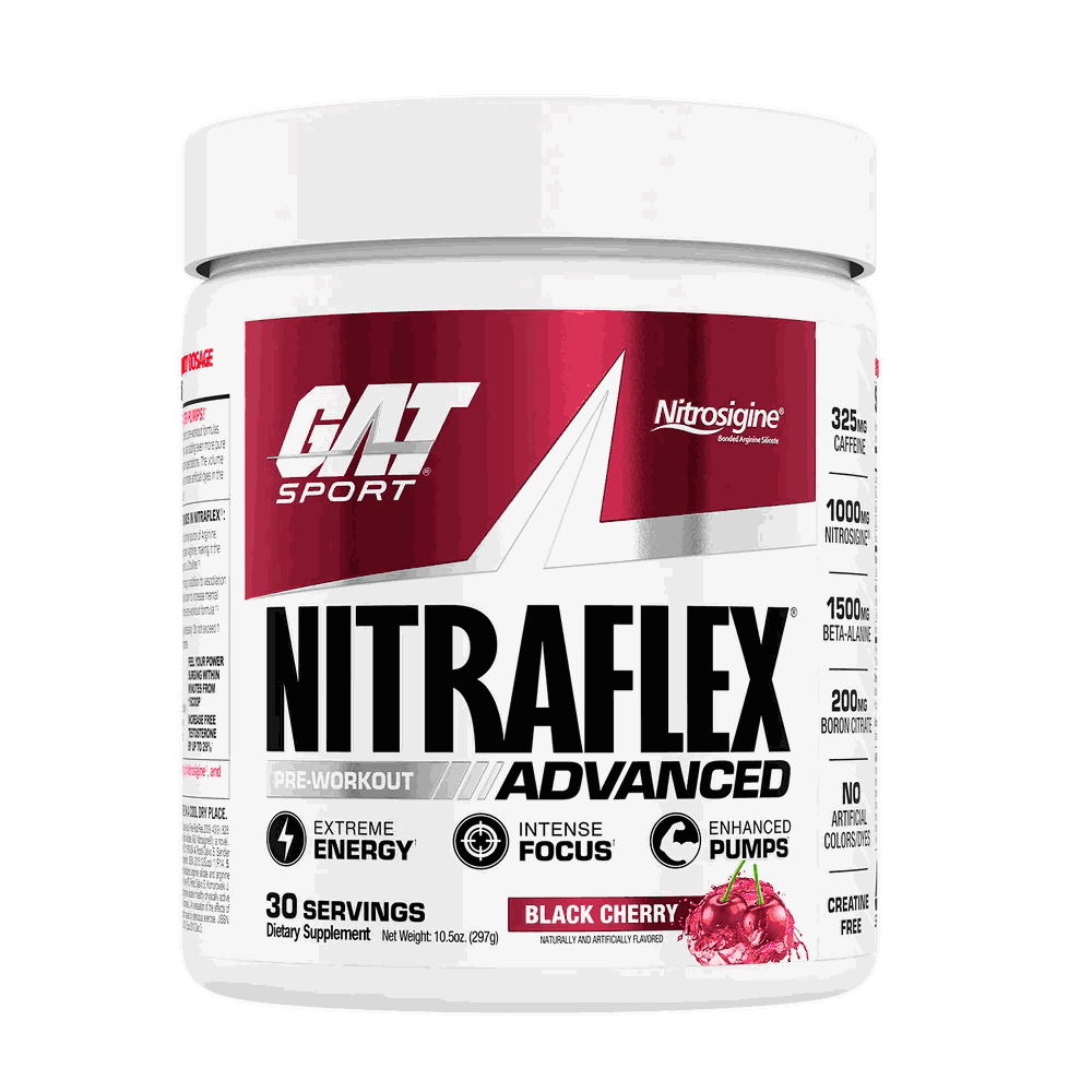 GAT Nitraflex Advanced Pre - Workout Black Cherry 30 Servings