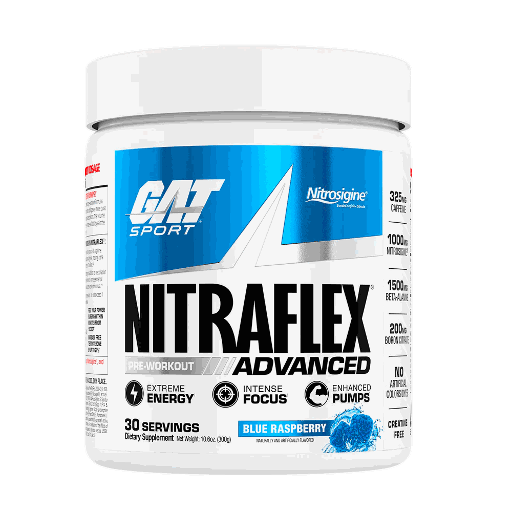 GAT Nitraflex Advanced Pre - Workout Blue Raspberry 30 Servings 