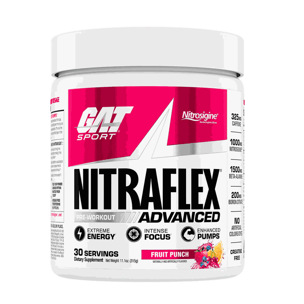 GAT Nitraflex Advanced Pre - Workout Fruit Punch 30 Servings