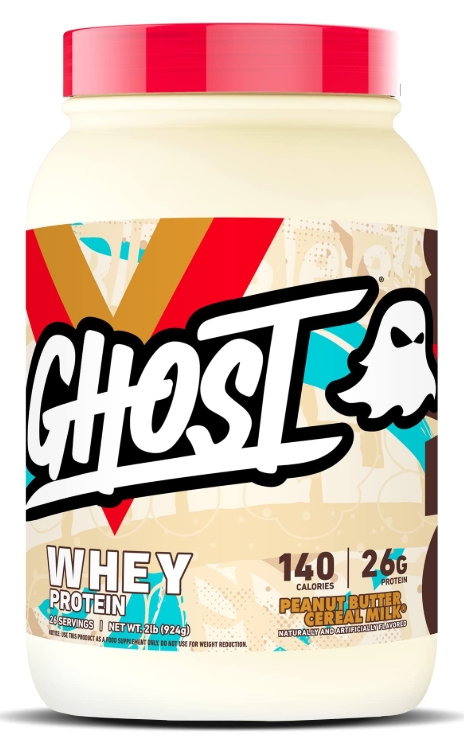 Ghost Whey Protein 2.2 lb Flavor Peanut Butter Cereal Milk 26 Servings