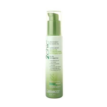 Giovanni Cosmetics 2chic Avocado & Olive Oil Ultra Moist Leave in Conditioning Styling Elixir 4 oz