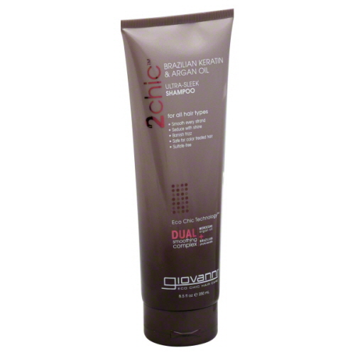 Giovanni Cosmetics 2chic Brazilian Keratin & Argan Oil Ultra Sleek Shampoo 8.5 oz