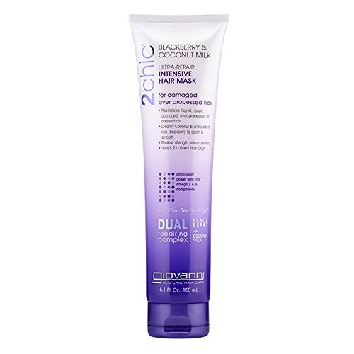 Giovanni Cosmetics 2chic Ultra Repair Hair Mask with Blackberry & Coconut Milk 5 oz