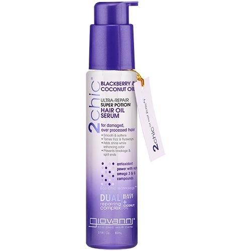 Giovanni Cosmetics 2chic Ultra Repair Super Potion Hair Oil Serum with Blackberry & Coconut Oil 2.75 oz