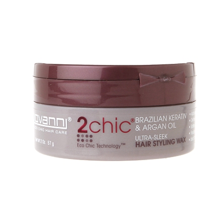 Giovanni Cosmetics 2chic Brazilian Keratin & Argan Oil Ultra Sleek Hair Styling Wax 2 oz-OUT OF STOCK