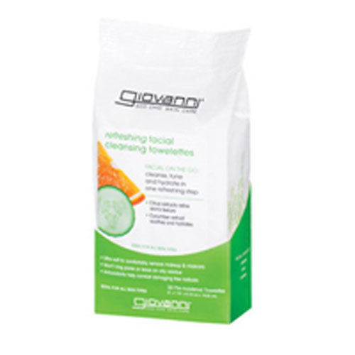 Giovanni Cosmetics Facial Cleansing Towelettes (Refreshing) Citrus & Cucumber 30 ct-OUT OF STOCK