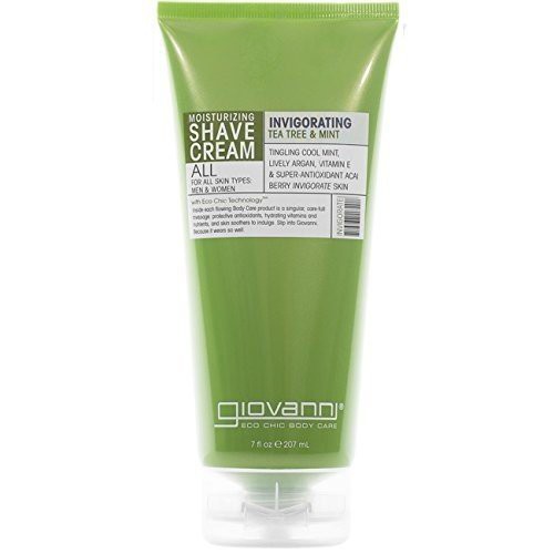 Giovanni Cosmetics Shave Cream (Invigorating) Tea Tree & Mint 7 oz     TEMPORARILY UNAVAILABLE