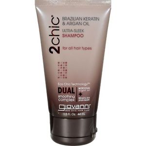 Giovanni Cosmetics 2chic Brazilian Keratin & Argan Oil Ultra Sleek Shampoo Travel Size 1.5 oz-UNAVAILABLE