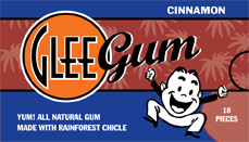 Glee Chewing Gum Cinnamon 12 boxes w/ 18 pieces per box