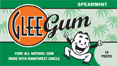 Glee Chewing Gum Spearmint 12 boxes w/ 18 pieces per box     TEMPORARILY UNAVAILABLE