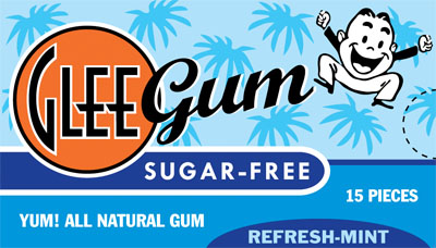 Glee Gum Natural Gum; Sugarless Mint 16 PC