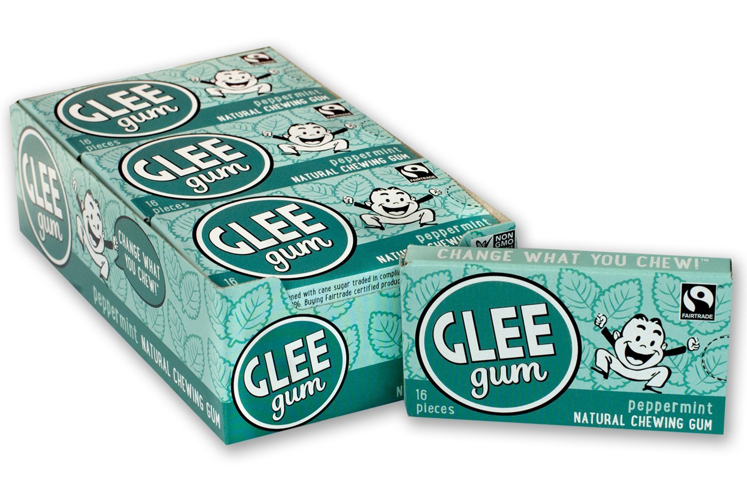 Glee Gum Natural Gum; Peppermint 16 PC     TEMPORARILY UNAVAILABLE