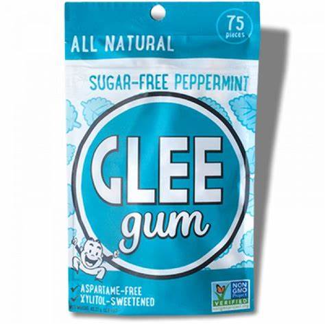 Glee Gum Resealable Pack Of Natural Gum; Peppermint                   75 CT