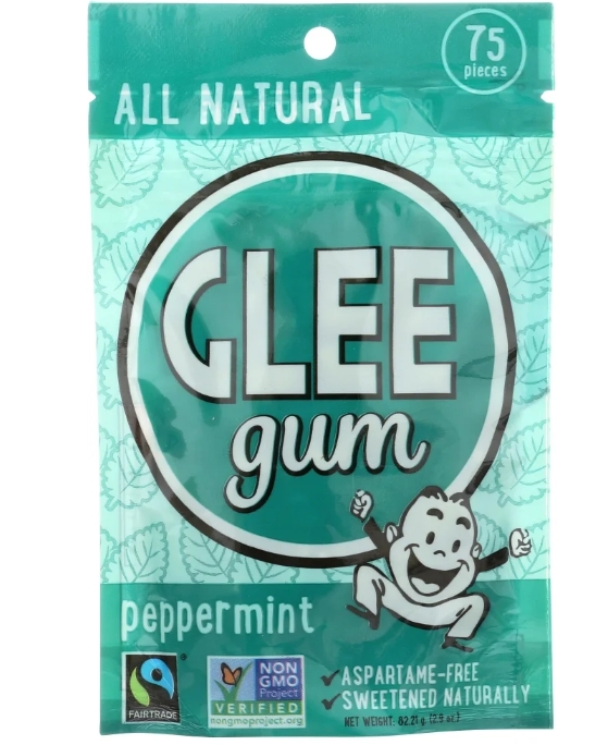 Glee Gum Resealable Pack Of Natural Sugarless Gum; Mint               75 CT