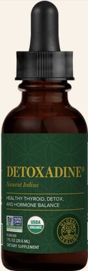 Global Healing Detoxadine Certified Organic Nascent Iodine Supplement 1 ounce