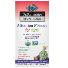Garden of Life - Dr. Formulated Brain Health Attention & Focus for Kids Watermelon Berry Flavor 60 Chew