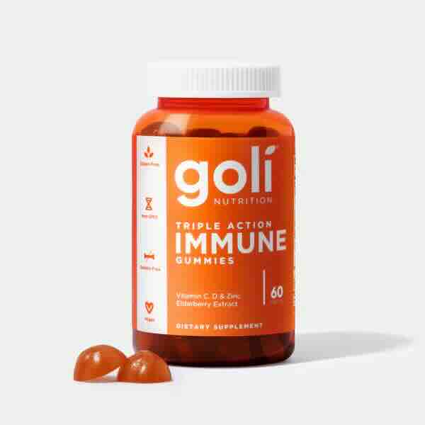 Goli Nutrition Triple Action Immune Gummies 60 ct
