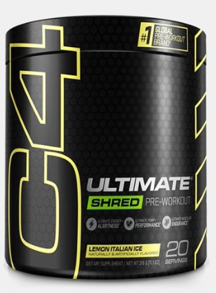 Cellucor - C4 Ultimate Shred Pre - Workout  Lemon Italian Ice Flavor  20 Servings