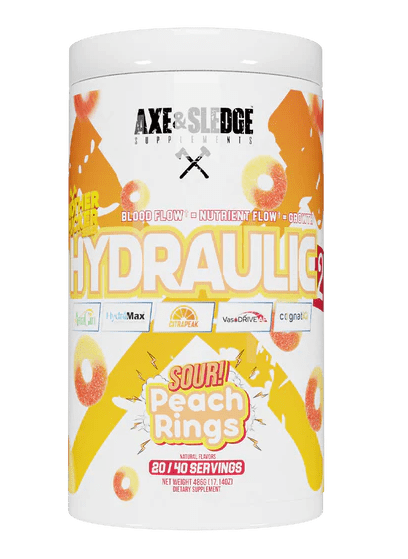 Axe & Sledge Hydraulic 2 Sour Peach Rings Flavor 20/40 Servings