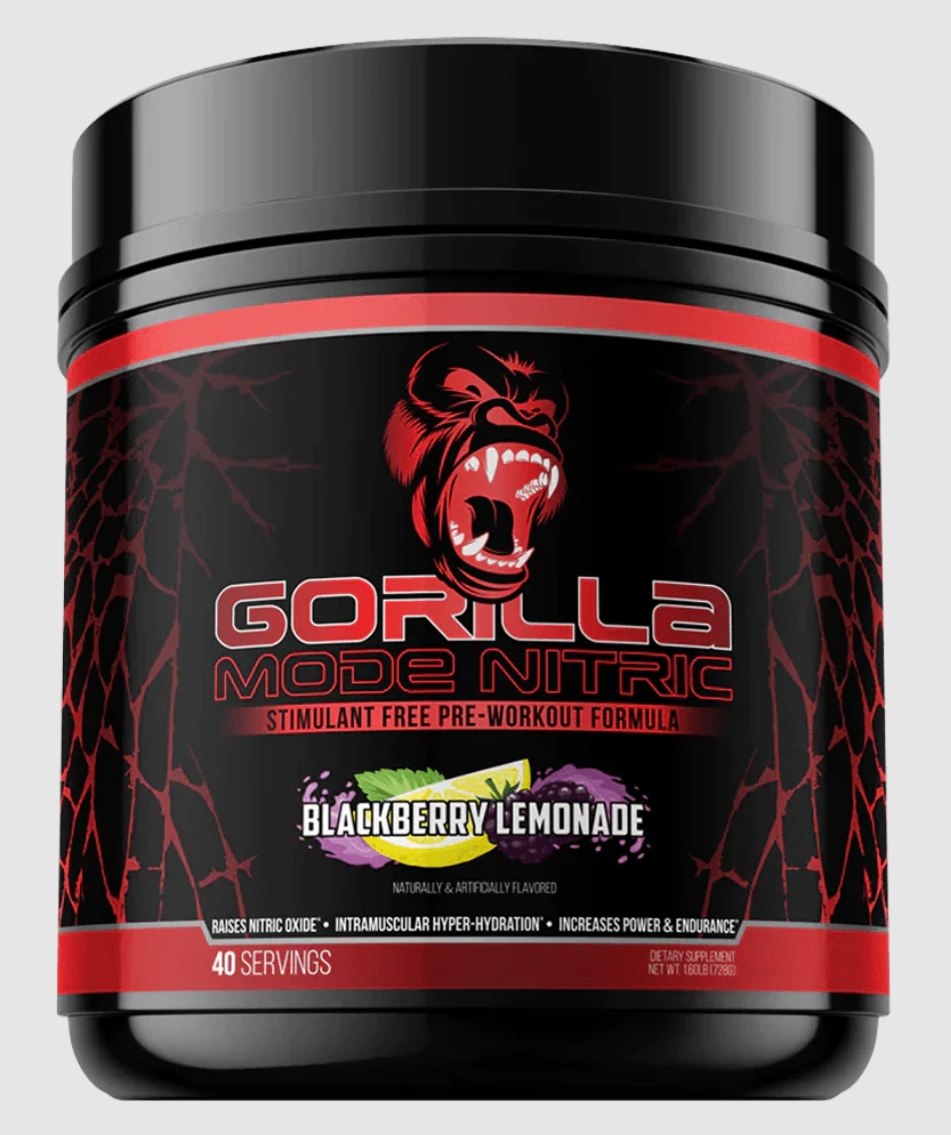 Gorilla Mode Nitric Non-Stimulant Pre-Workout Blackberry Lemonade 40 serv