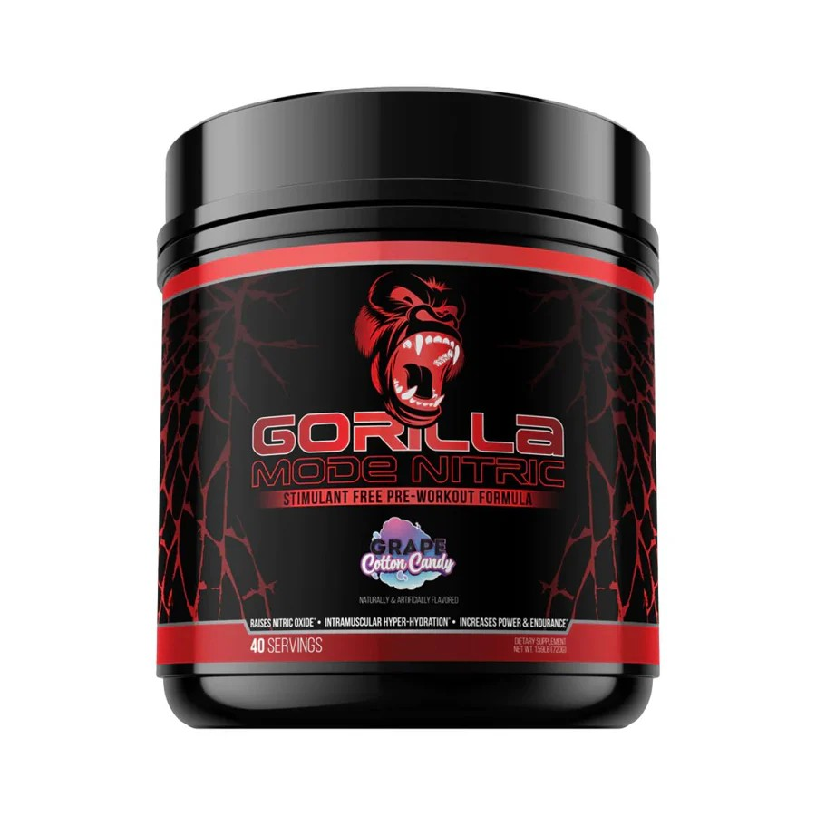 Gorilla Mode Nitric Non-Stimulant Pre-Workout Cotton Candy 40 serv