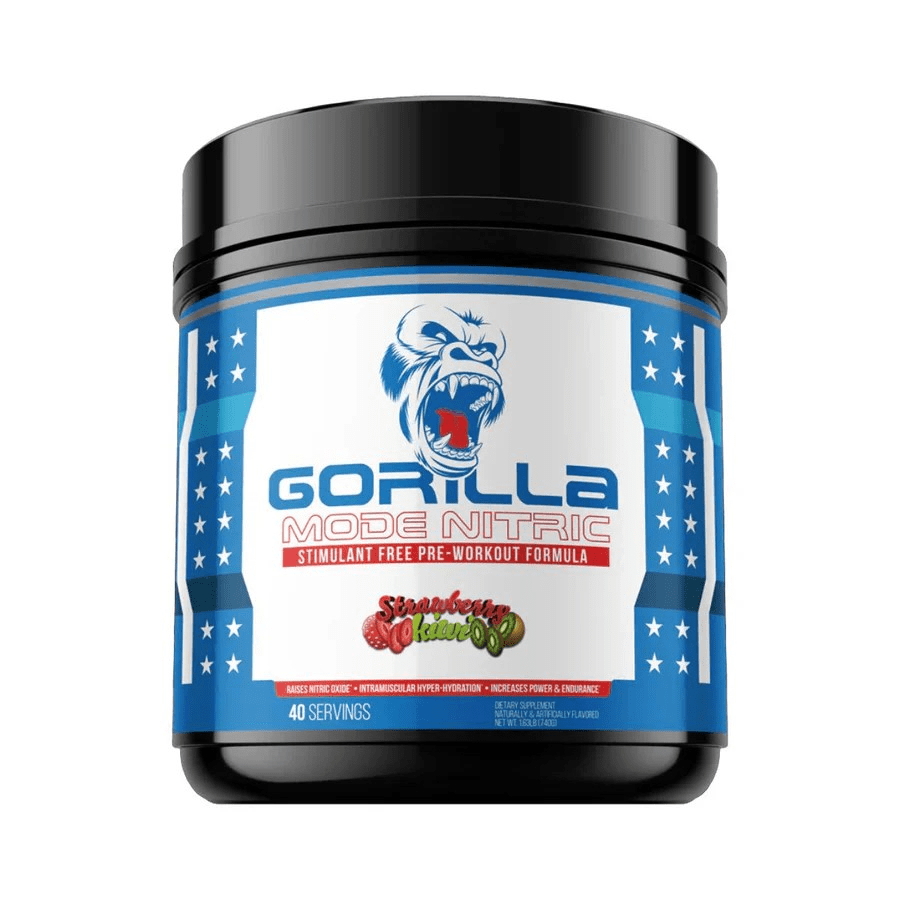 Gorilla Mode Nitric Non-Stimulant Pre-Workout Strawberry Kiwi 40 serv
