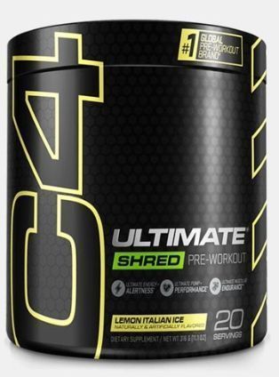 Cellucor - C4 Ultimate Shred Pre - Workout  Lemon Italian Ice Flavor  20 Servings