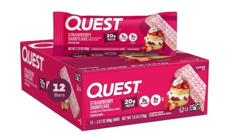 Quest Bar Strawberry Shortcake 12 bars