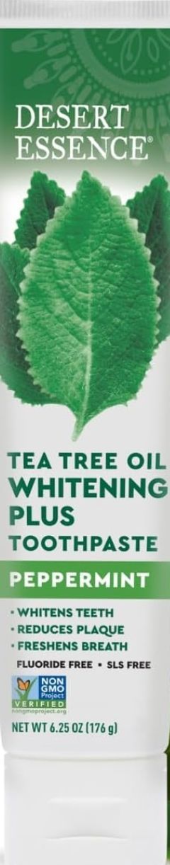 Desert Essence - Tea Tree Oil Whitening Plus Toothpaste  - Peppermint 6.25oz