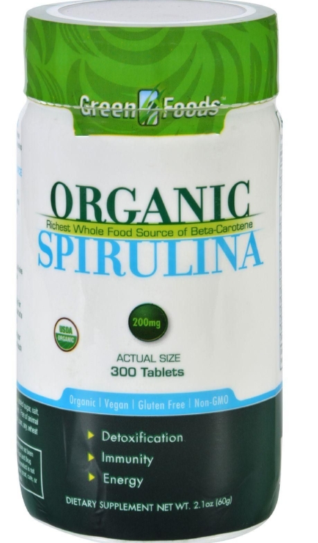 Green Foods Organic Spirulina 200mg 300TAB
