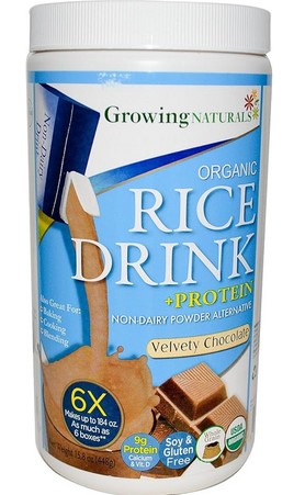 Growing Naturals - Rice Drink Powder Chocolate Organic 15.8 oz