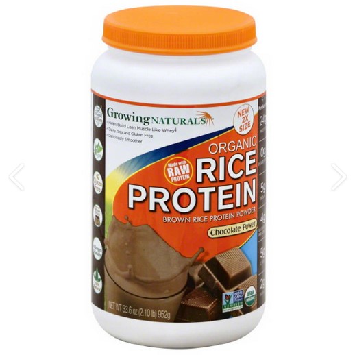 Growing Naturals - Rice Protein Powder Chocolate Organic 2.10 lb