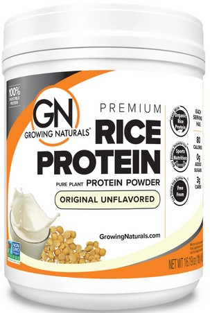 Growing Naturals - Rice Protein Powder Original Organic 16.19oz