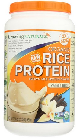Growing Naturals - Rice Protein Powder Vanilla Organic 2 lb-OUT OF STOCK