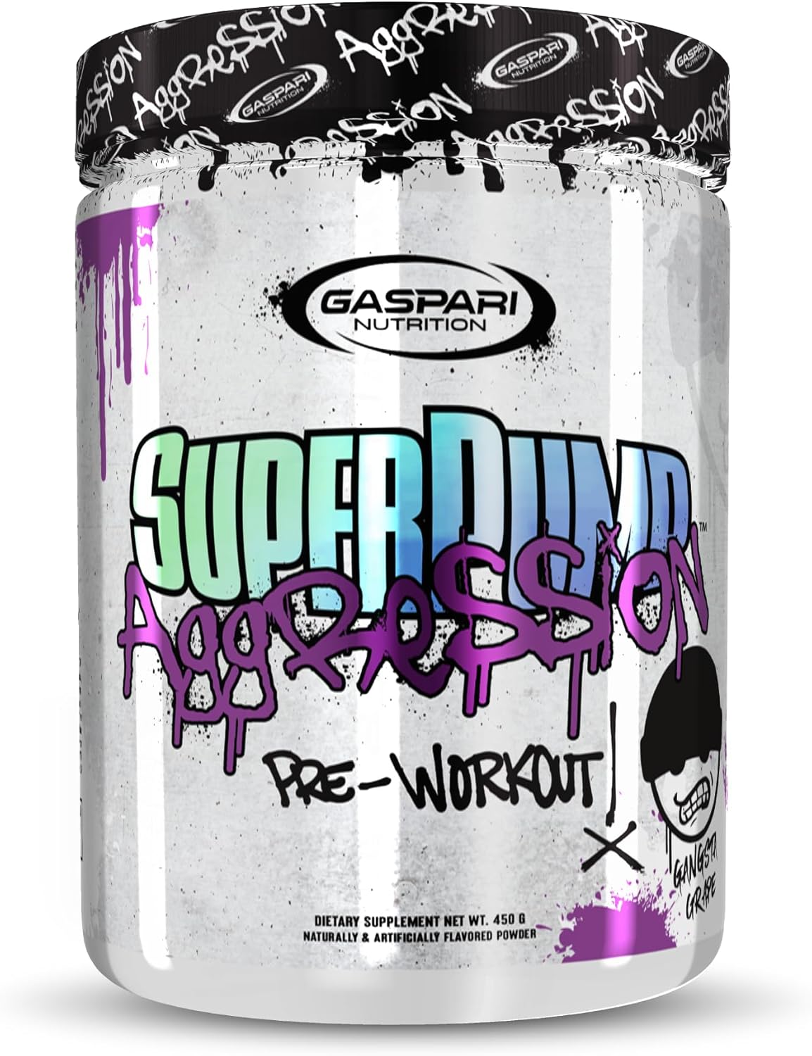 Gaspari Super Pump Aggression Pre - Workout Gangsta Grape 40/20 Servings