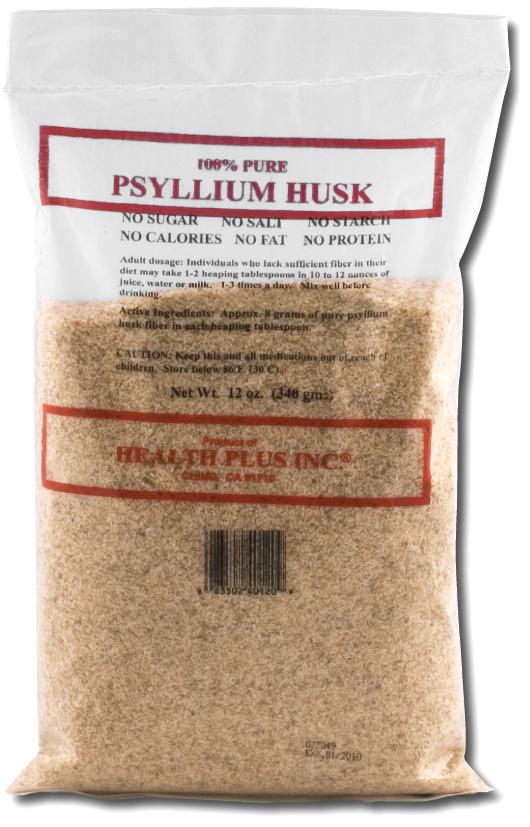 Health Plus - 100% Pure Psyllium Husks Plastic Bag 12 oz-OUT OF STOCK