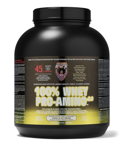 Healthy N Fit - 100% Whey Pro-Amino Vanilla 5 lb. Powder     TEMPORARILY UNAVAILABLE