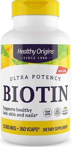 Healthy Organics Biotin 10,000 mcg 360 Cap Vegi