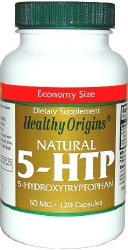 Healthy Origins 5-HTP 50mg Natural 120 Capsules