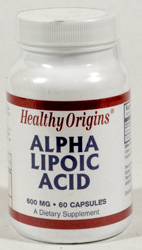 Healthy Origins Alpha Lipoic Acid 600mg 60 Capsules