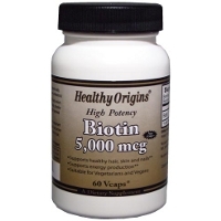 Healthy Origins Biotin 5,000 mcg 60 Vegicaps