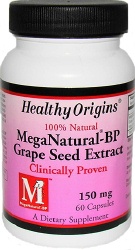 Healthy Origins Mega Natural BP-Grape Seed Extract 150mg 60 Caps-UNAVAILABLE